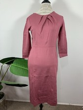 Emploi Lexington 3/4 Sleeve Midi Dress Pink Small Career Semi Fitted, Size S