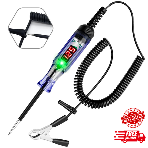Test Light Automotive 3-120V DC LED Digital Circuit Tester with Voltage Displ...