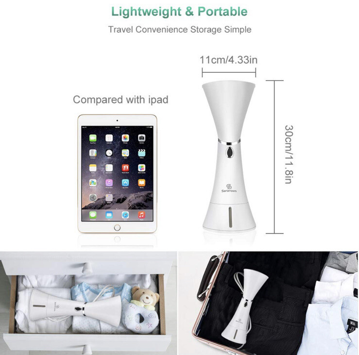 Handheld Steamer for Clothes by Sararoom, Adjustable Head with Accessories 
