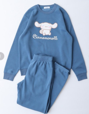 Sanrio Characters Cinnamoroll Loungewear Set Navy Brushed Lining JP LTD Original