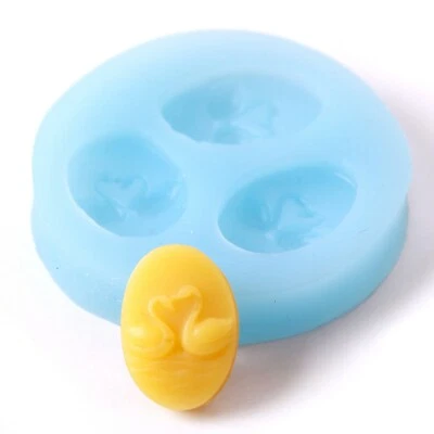 Besando Cisnes Silicona Fondant/Joyería Molde - 3 Cavidad - Imagen 1 de 3