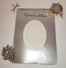 Vintage Christian Dior Diorissimo Alabaster Ultra Sheer Stockings Size 3
