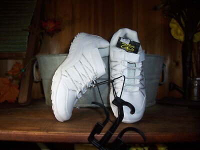 ATHLETIC WORKS GIRLS WHITE ADJUSTABLE SNEAKERS SHOES SIZE 13 SCHOOL PLAY SPORTS