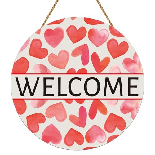 Valentines Day Door Decorations Heart Wreath Pink Red Heart Valentines Day - Picture 1 of 7