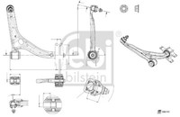 Febi Querlenker Hinten Rechts FüR M-B A W176 B W246 W242 CLA C117 1.5D- 11.11-