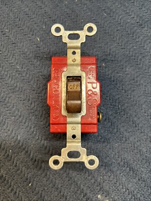 Pass and Seymour Industrial Extra Heavy-Duty 20A SP Switch, Grade Brown PS20AC1