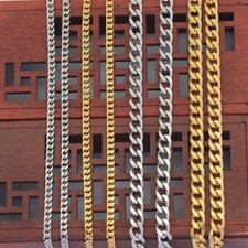 Women Men Stainless Steel Cuban Curb Link Hiphop Chain Choker Necklace Xmas Gift