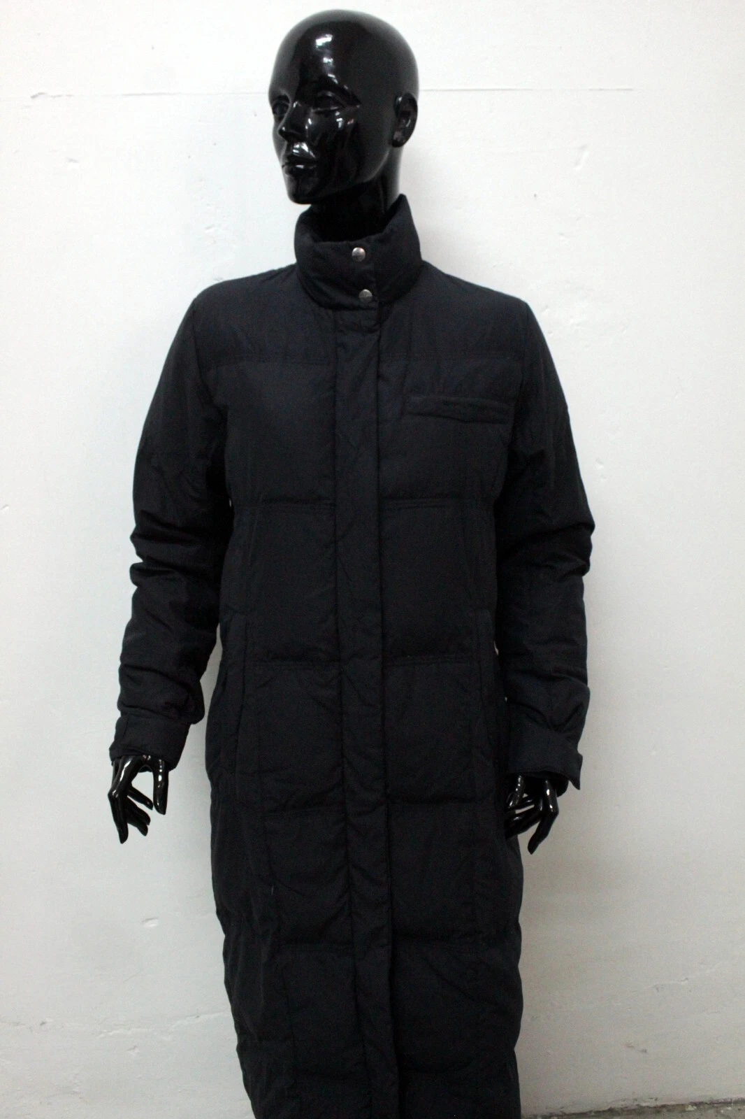 Woolrich Woman Jacket Size L Blue Winter Logo Coat