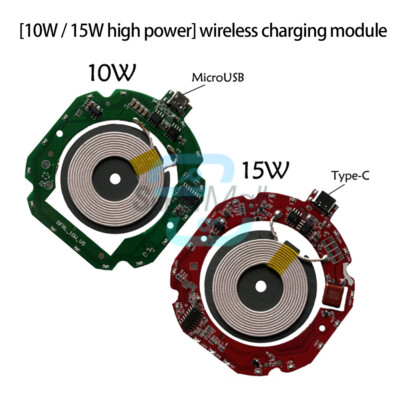 Wireless Charger Transmitter Module 10W 15W Fast Charge 5-12V for Apple Android