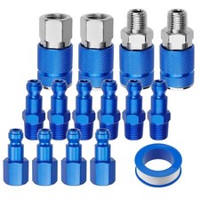 1/4" NPT Air Hose Fittings and Plug Kit Universal Air Coupler for Air Compres...