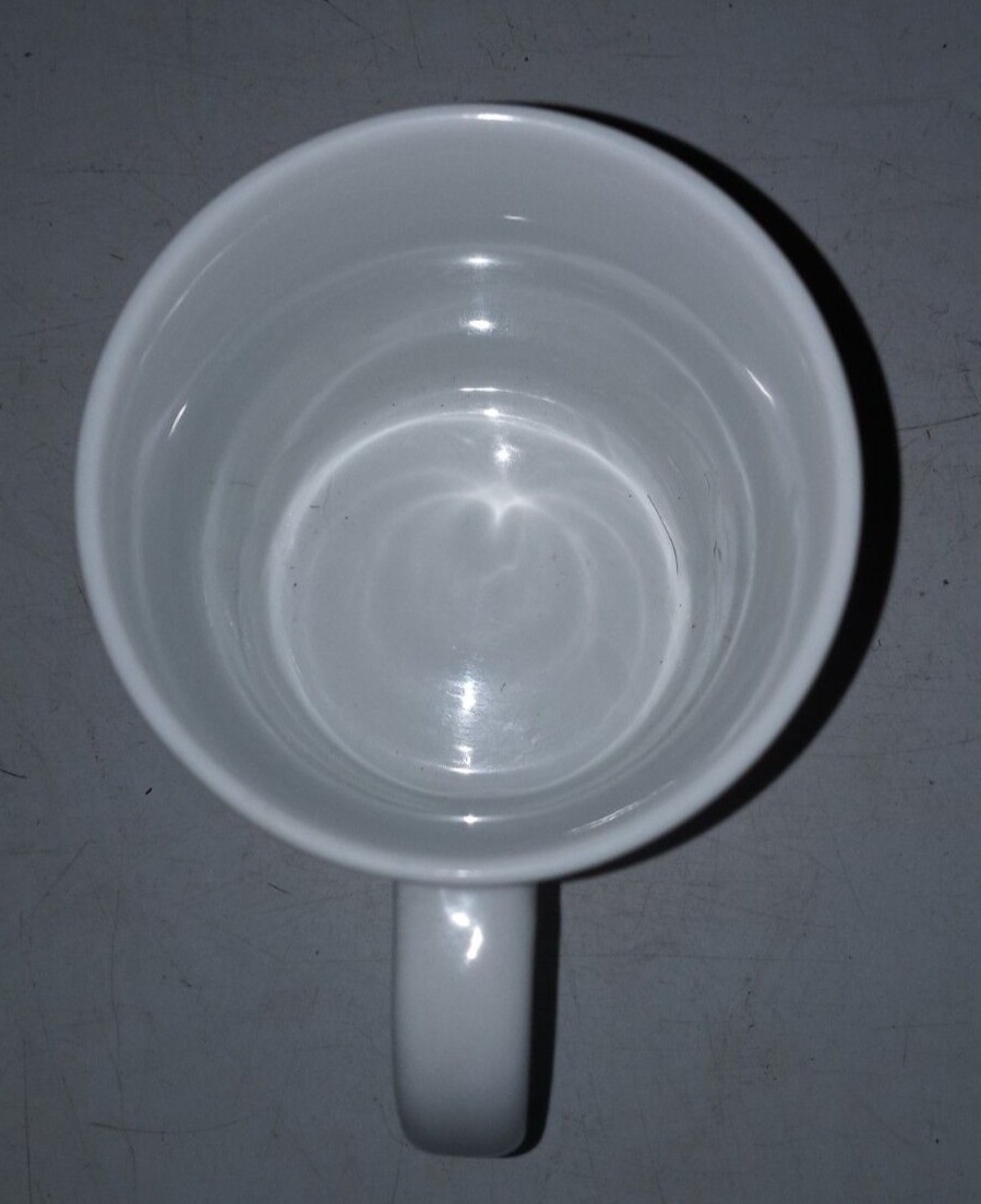 Starbucks Coffee White Coffee WHITE Mug with GREEN/BLACK DESIGN Mermaid Logo