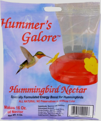 Hummer's Galore Hummingbird Nectar All Natural Makes 16 oz. of Nectar (12) Count