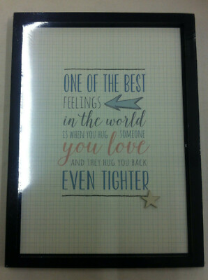 Shabby & Chic Printed Word Picture Message Frame - One Of The Best Feeling..