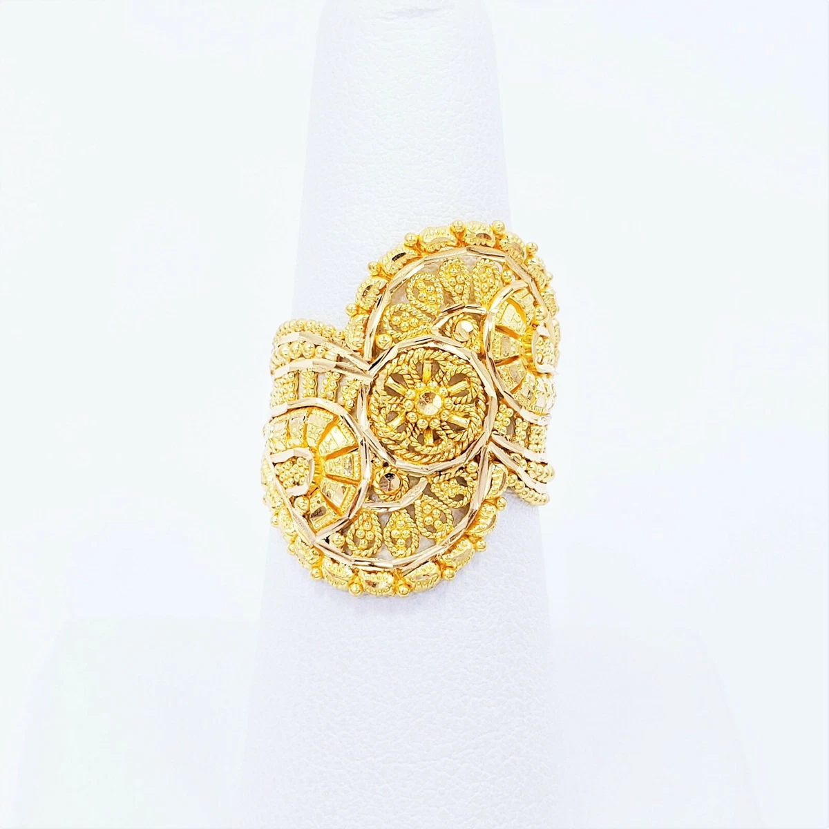 Genuine 22K Solid Yellow Gold RING US 7 Female Stamp 916 Stunning