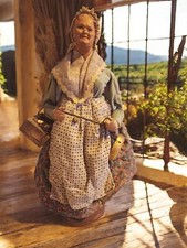 Santon Provence Jouglas 25cm en argile signé - Artisanat Vintage