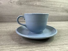 Fiesta Homer Laughlin Periwinkle Blue Teacup & Saucer Set