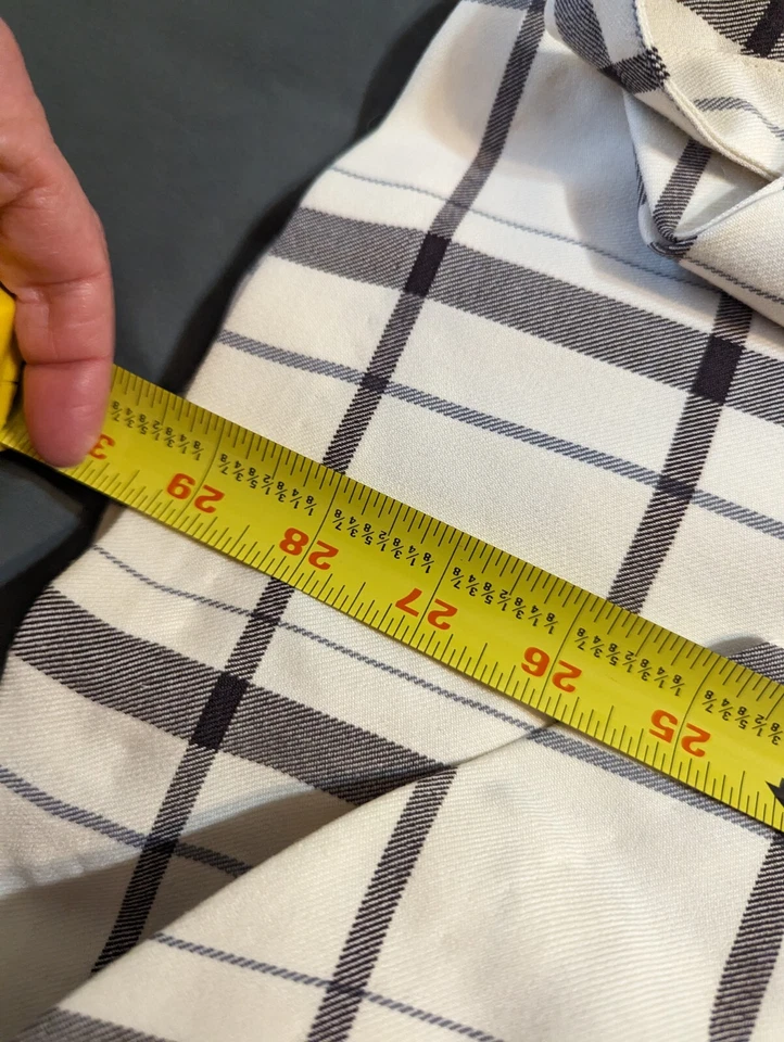 NWT Apostrophe Cape Coat Ivory Plaid Blue Black Women's Size 20/22W - Image 4 of 4