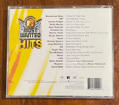MTV Most Wanted Hits CD ULTRA-RARE 1999 Korea Import Carol Kidd