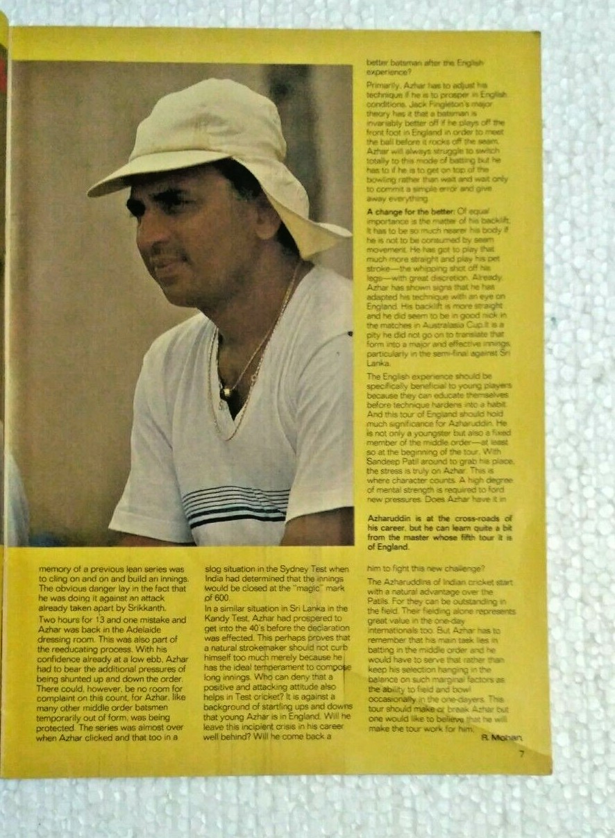 INDIA THE SPORTSTAR MAGAZINE MAY 10, 1984 AZHARUDDIN , MEXICO 86