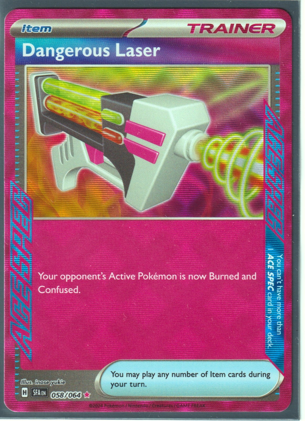 DANGEROUS LASER 58/64 SHROUDED FABLE POKEMON -ACE SPEC - RARE-NM/M