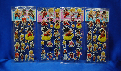 Dragon Ball Z Stickers 4 Sheets DBZ Set # 4 Goku Vegeta Bulma