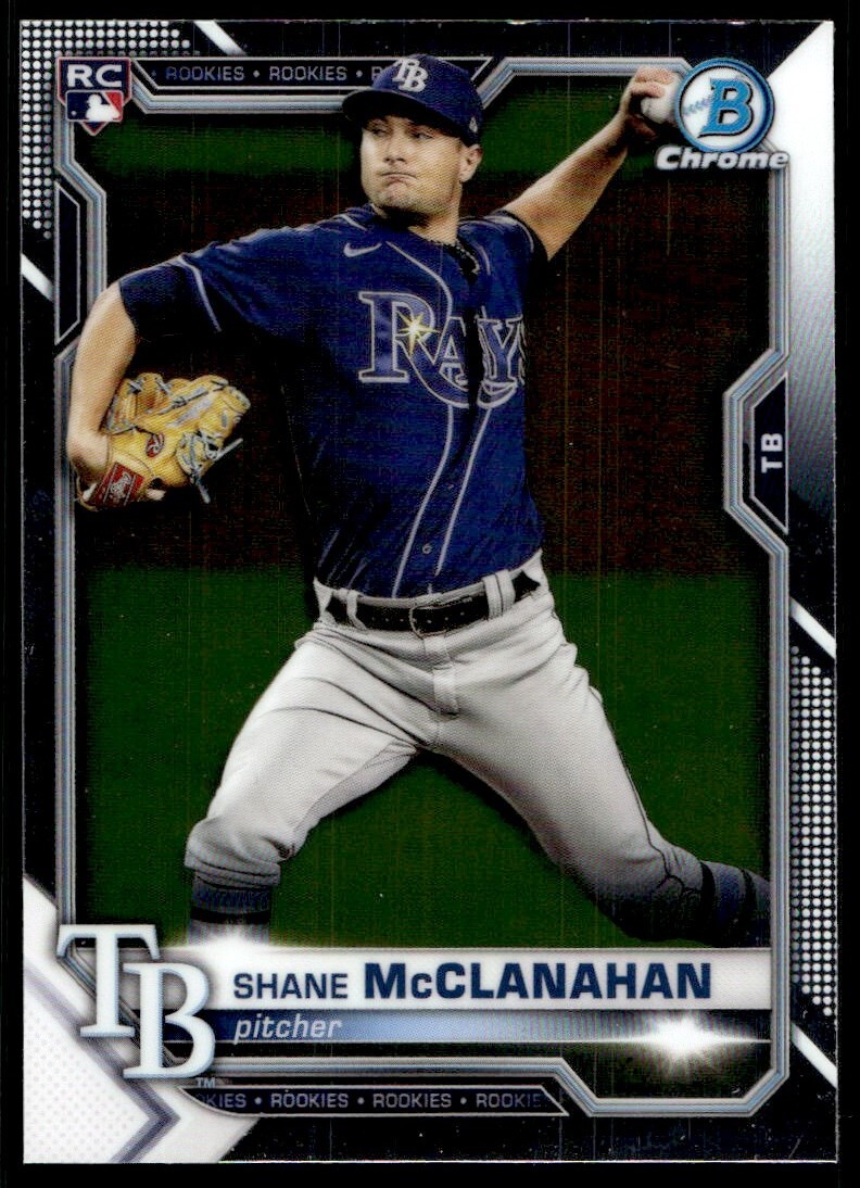 2021 Bowman Chrome Shane McClanahan Rookie Tampa Bay Rays #8