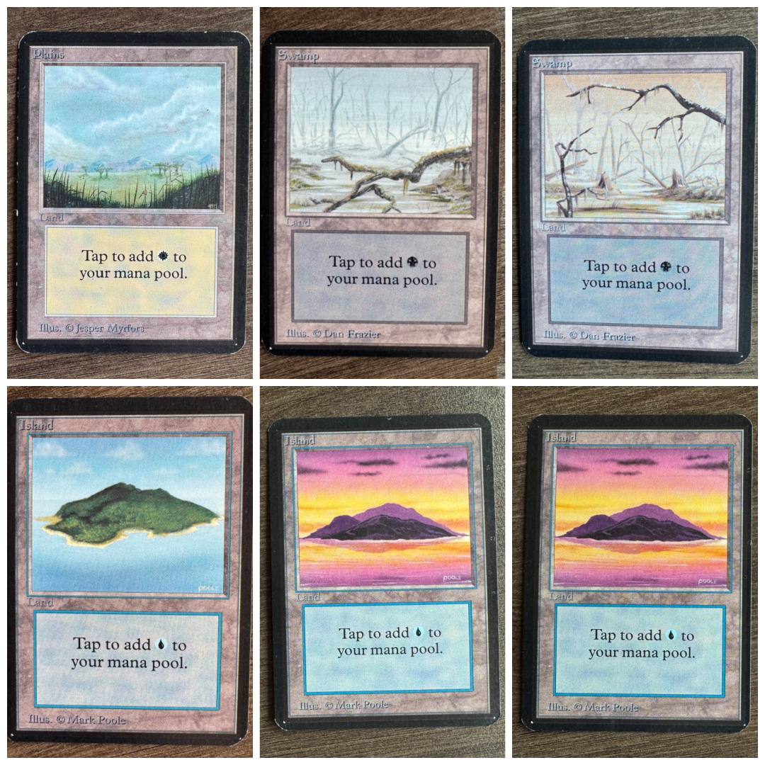 Magic: the Gathering MTG Basic Land Island/Plains/Swamp Alpha