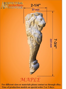 Hand Carved Of Beech Lion Base Mantel Corbel Fireplace Island