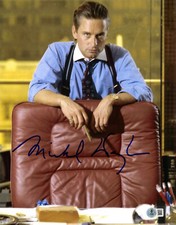Michael Douglas Signed Autograph Wall Street 11X14 Photo BAS Beckett