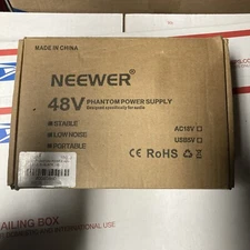 Neewer NW-100 1-Channel 48V Phantom Power Supply XLR - & Extra Power Supply
