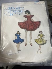 Authentic Patterns Inc. Square Dance Dress 280 Size 6-8-10 cut Vintage