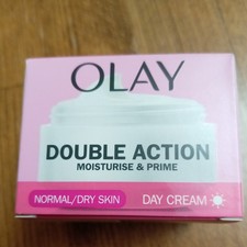 2 X Olay Double Action Moisturiser Day Cream&Primer Normal Dry Skin Classic 50ml