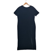 Jacqueline Ferrar Sexy Maxi Slit Dress Women 18 Black Velvet Classic Stretch