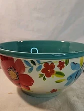 Pioneer Woman 9in. Wide Mixing Bowl Vintage Floral Collection Stoneware 