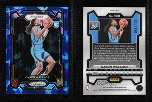 2023-24 Panini Prizm Blue Ice Prizm /125 Cason Wallace #139 Rookie RC