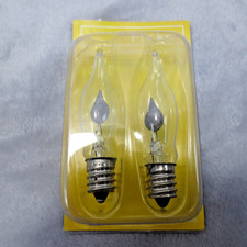 FLICKER FLAME LIGHT BULBS 1 watt Candelabra Base Flickering Candle NEW