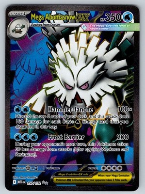 Mega Abomasnow ex 157/132 Me01: Mega Evolution Holo NM