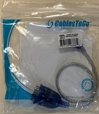 C2G 26886 USB TO DB9 SERIAL ADAPTER CABLE 1.5 FT