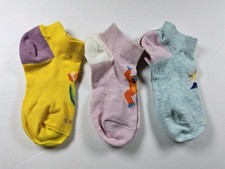 Bombas Lightweight Ankle Socks Lot Of 3 Pairs Tulip, Ape, Cloud Size S