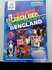1996 Euro 96 Football Semi-Finals England v Germany Czech Republic v France