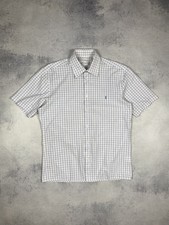 Yves Saint Laurent Short Sleeve Checkered Button Up Shirt Men  s Size M Vintage
