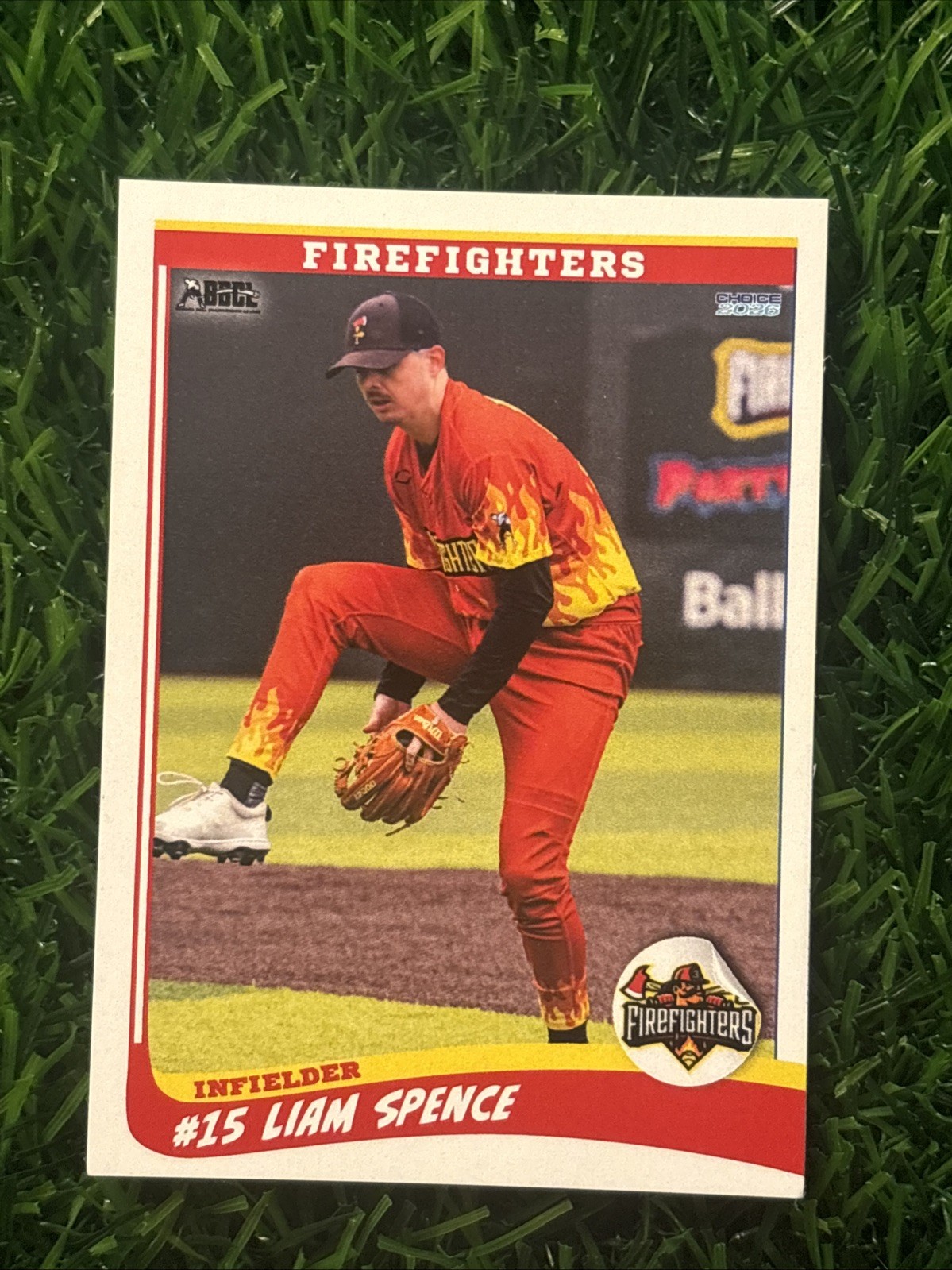 2026 Choice Banana Ball League #15 Liam Spence Card Firefighters 