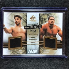 2025 AEW SP Game Used MAX CASTER ANTHONY BOWENS Authentic Fabrics Dual Relic #AC