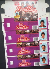 4 MEADOW GOLD Double Play Flat Boxs Cards Rose Boggs Mattingly Schmidt 1986 MINT