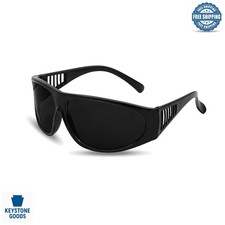 Men's Welding Safety Glasses - UV Protection, Scratch-Resistant Wrap-around...