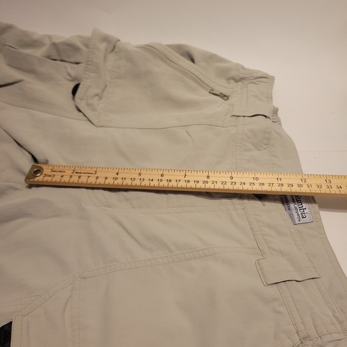 Columbia Titanium Convertible Cargo Pants Mens 38 Beige Hiking Outdoor Nylon  - Picture 12 of 13
