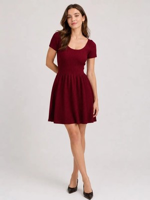 Sandro Red Knit Dress