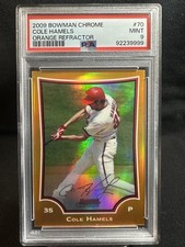 2009 Bowman Chrome Cole Hamels Refractor /25 PSA 9 POP 1