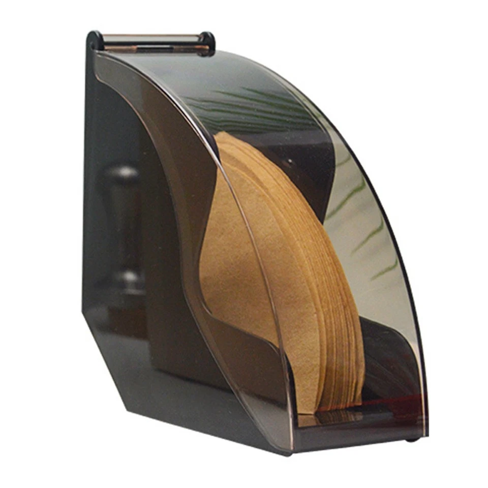 Hand Drip 咖啡过滤器 纸架 存储架 带丙烯酸盖 分装机 — 第 2/4 张图片