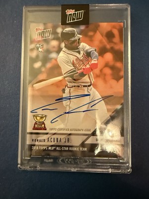 2018 Topps Now Ronald Acuna Jr OC Auto MLB All-Star Rookie Team #3/5 #RC004E 